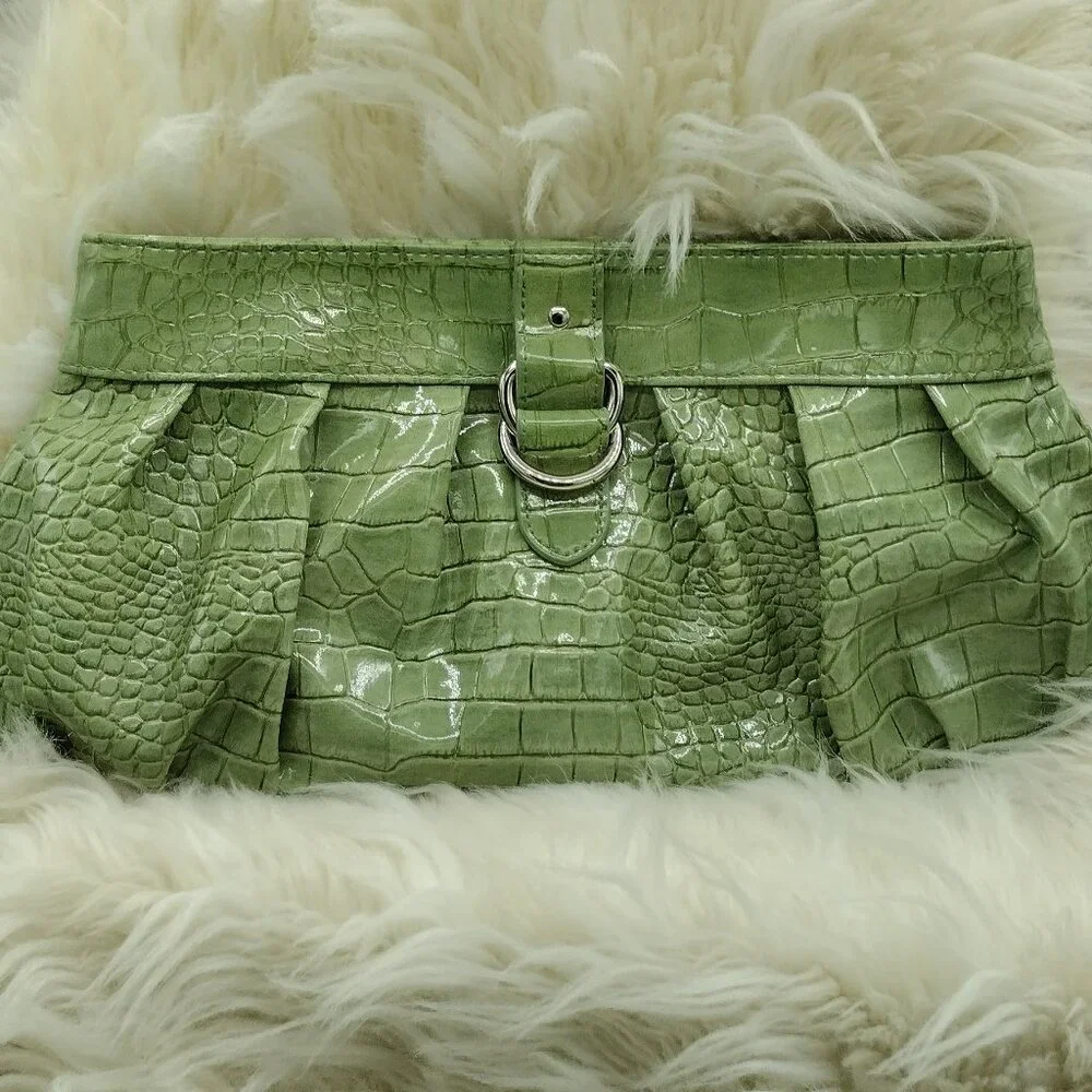 Apt. 9 Crocodile-Embossed Clutch – Lime Green (New with Tags) - Picture 2 of 6